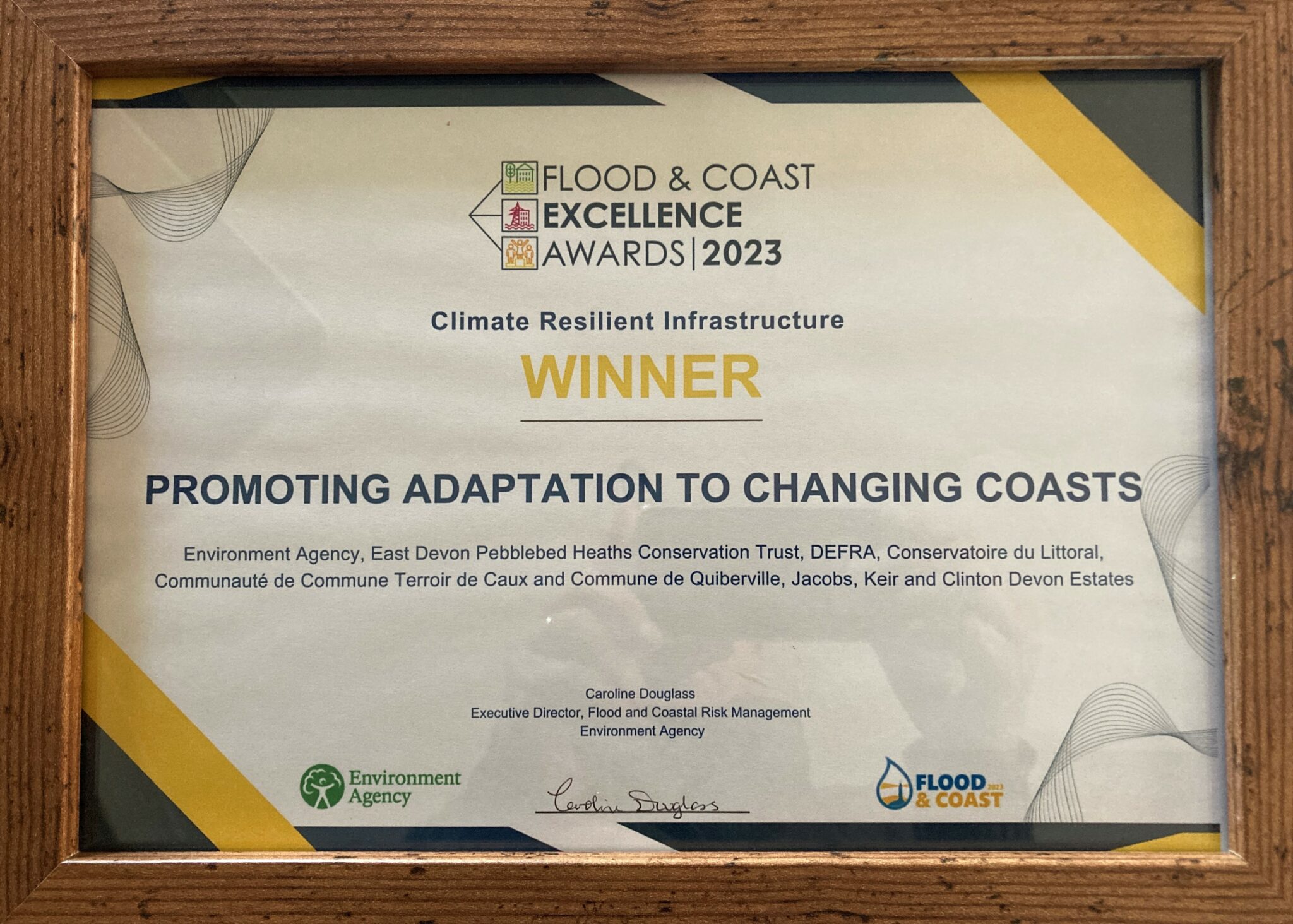 PACCo wins Climate Resilient Infrastructure award at Flood & Coast 2023